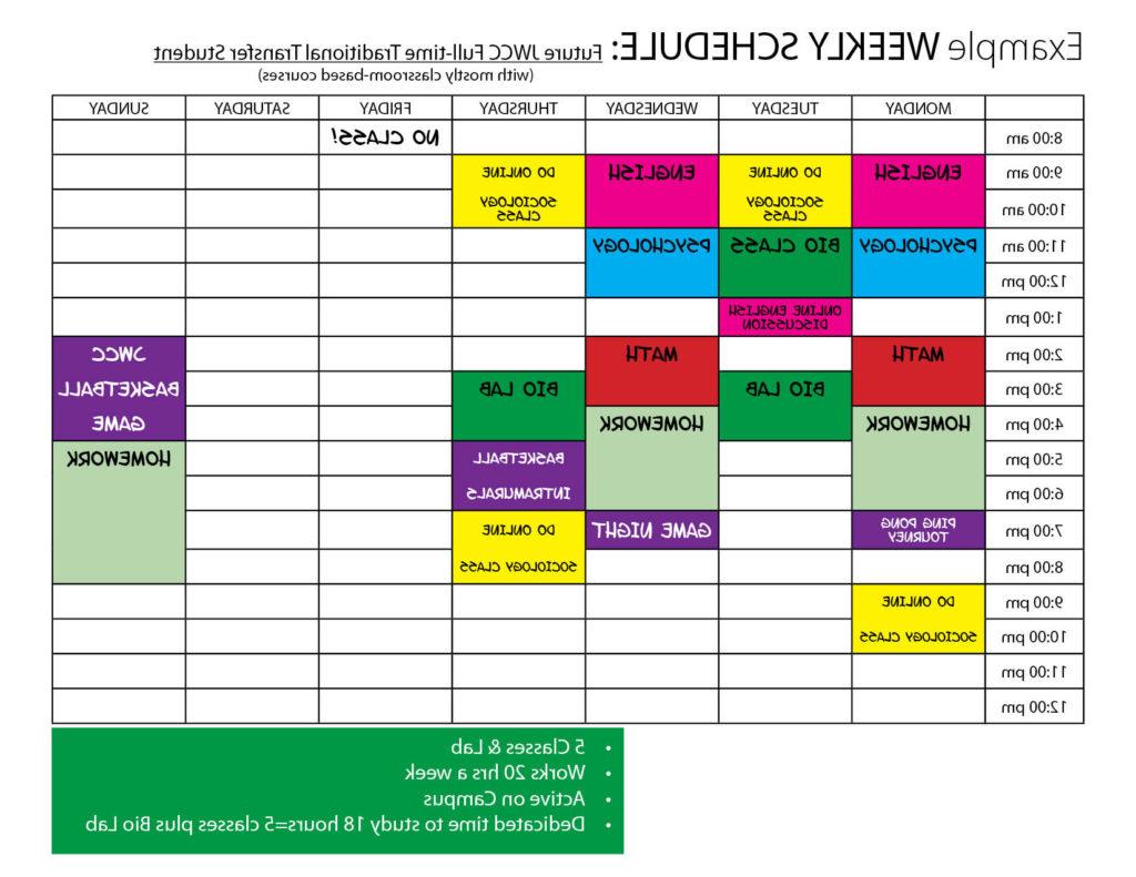 JWCC全日制传统转学生时间表